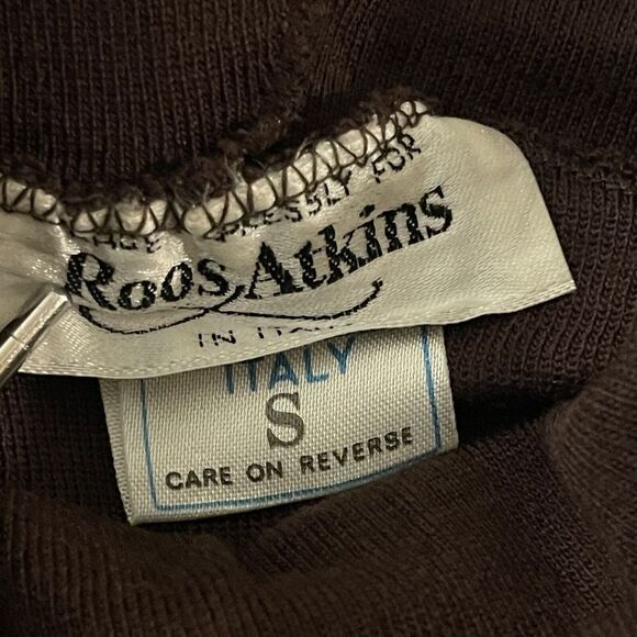 Vintage Roos Atkins Long‎ Sleeve Turtle Neck Brown Small Women's Made In Italy - Picture 4 of 9